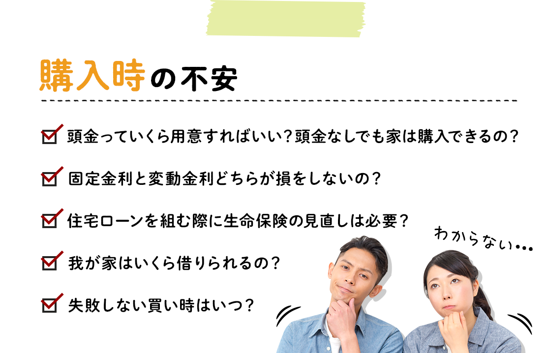 購入時の不安